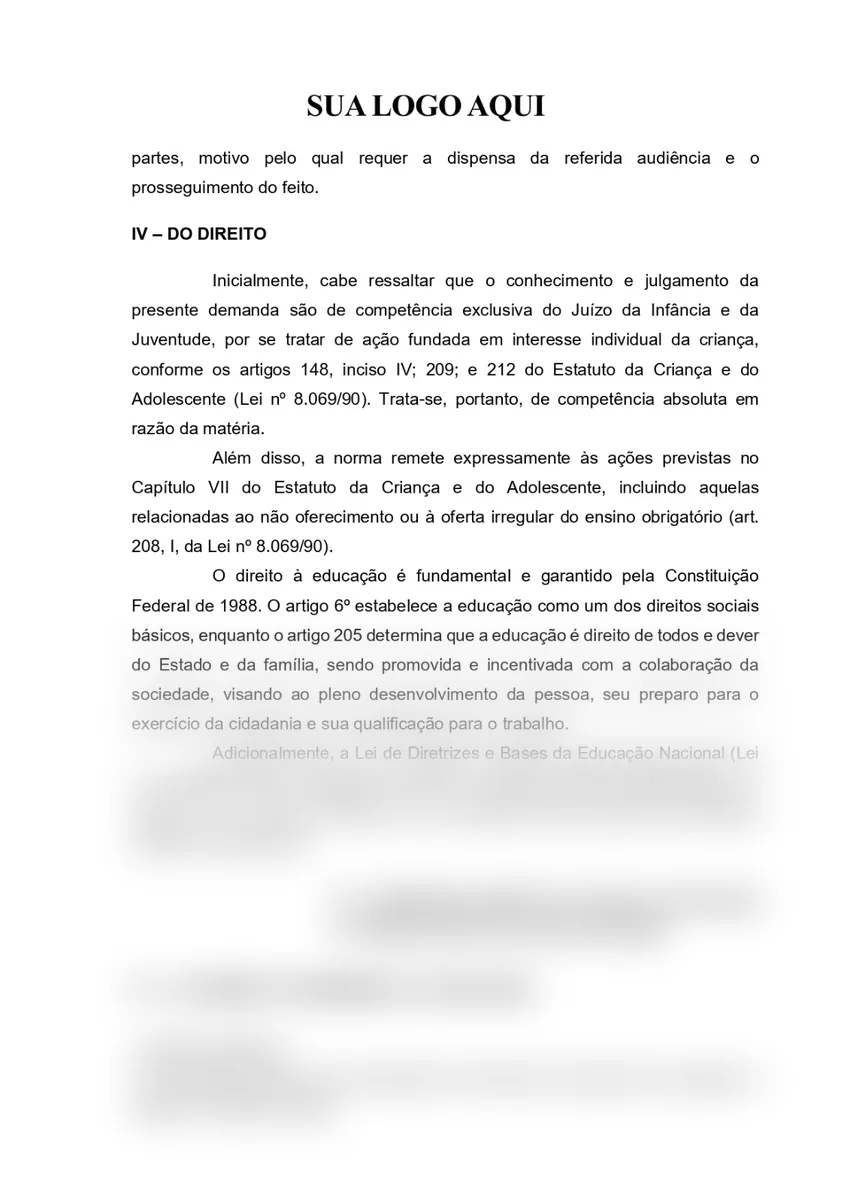 Prévia protegida de trecho da petição, página 1